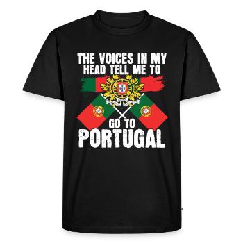 Portugal - T-shirt Premium bio Homme - noir - Devant - Nico (187cm)
