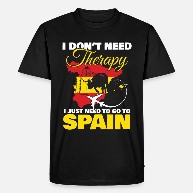 Spanien - Männer Premium Bio T-Shirt - Schwarz