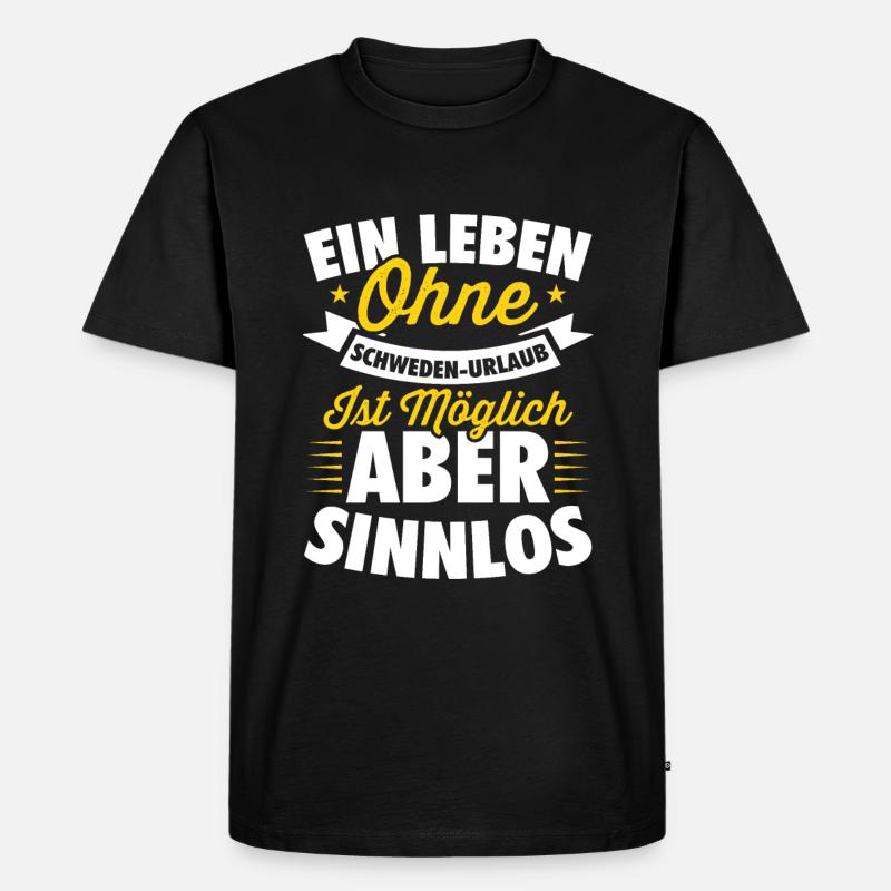 Schweden - Männer Premium Bio T-Shirt - Schwarz
