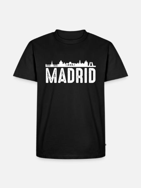 Madrid - Männer Premium Bio T-Shirt - Schwarz