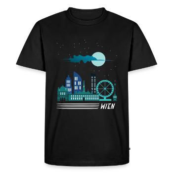 Vienne - T-shirt Premium bio Homme - noir - Devant - Nico (187cm)