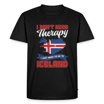 Islande - T-shirt Premium bio Homme - noir - Devant - Nico (187cm)