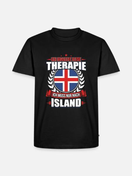 Island - Männer Premium Bio T-Shirt - Schwarz