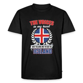 Islande - T-shirt Premium bio Homme - noir - Devant - Nico (187cm)