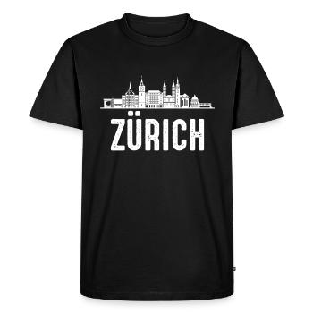 Zurich - T-shirt Premium bio Homme - noir - Devant - Nico (187cm)