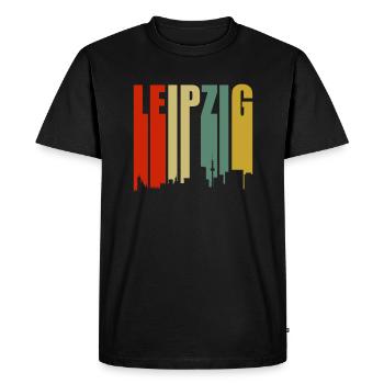 Leipzig - T-shirt Premium bio Homme - noir - Devant - Nico (187cm)