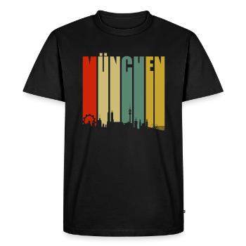 Munich - T-shirt Premium bio Homme - noir - Devant - Nico (187cm)
