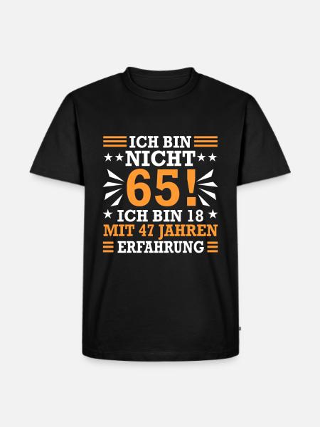 65th birthday - Men's Premium Organic T-Shirt - black