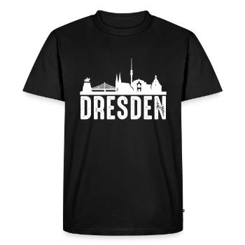 Dresden - Men's Premium Organic T-Shirt - black - Front - Nico (187cm)