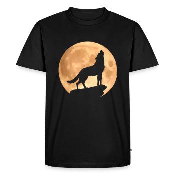 Wolf - T-shirt Premium bio Homme - noir - Devant - Nico (187cm)