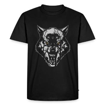Wolf - T-shirt Premium bio Homme - noir - Devant - Nico (187cm)