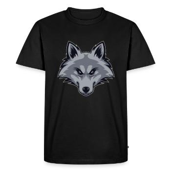Wolf - Men's Premium Organic T-Shirt - black - Front - Nico (187cm)