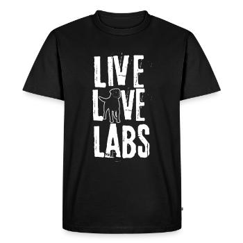 Labrador - Men's Premium Organic T-Shirt - black - Front - Nico (187cm)