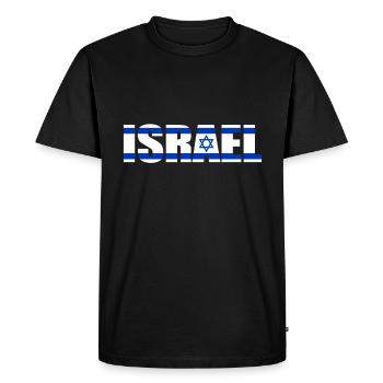 Israel - Men's Premium Organic T-Shirt - black - Front - Nico (187cm)