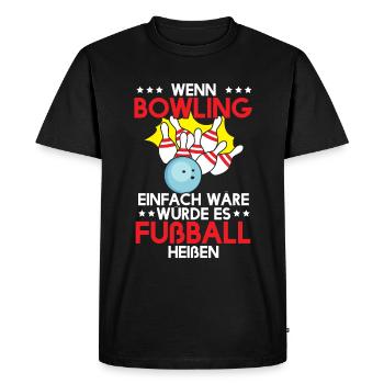 Bowling - Männer Premium Bio T-Shirt - Schwarz - Vorne - Nico (187cm)