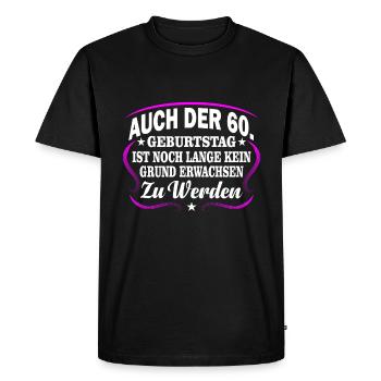 60th birthday - Men's Premium Organic T-Shirt - black - Front - Nico (187cm)