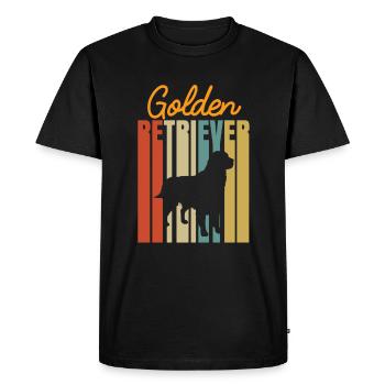 Golden retrievers - T-shirt Premium bio Homme - noir - Devant - Nico (187cm)