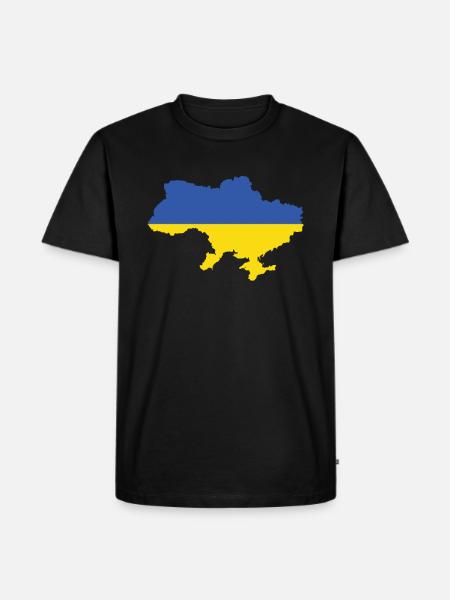Ukraine - Herre Premium økologisk T-shirt - sort