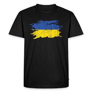 Ukraine - T-shirt Premium bio Homme - noir - Devant - Nico (187cm)