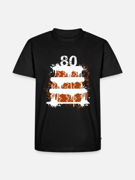 80th birthday - Men's Premium Organic T-Shirt - black