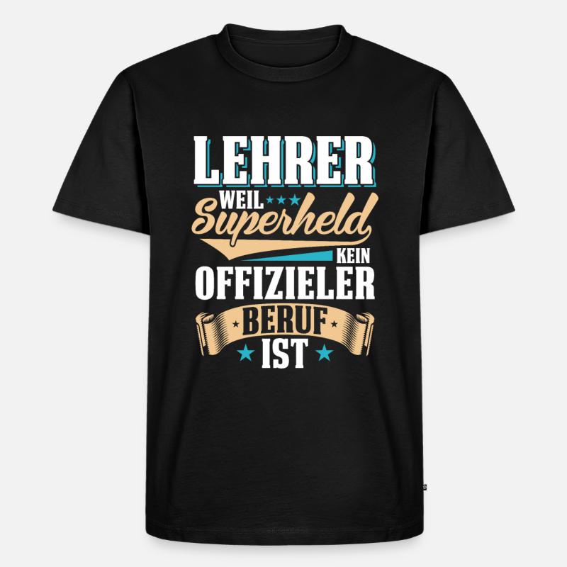 Lehrer - Männer Premium Bio T-Shirt - Schwarz