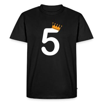5ème anniversaire - T-shirt Premium bio Homme - noir - Devant - Nico (187cm)