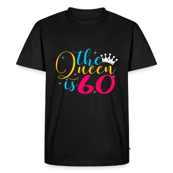 60th birthday - Men's Premium Organic T-Shirt - black - Front - Nico (187cm)