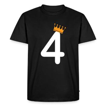4th birthday - Men's Premium Organic T-Shirt - black - Front - Nico (187cm)