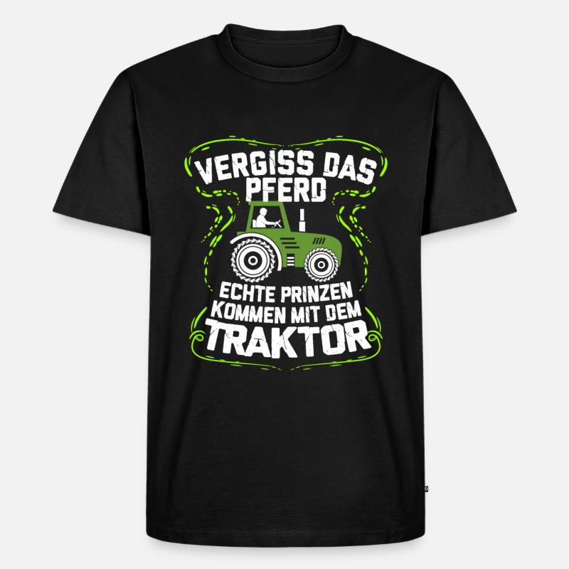 Traktor - Männer Premium Bio T-Shirt - Schwarz