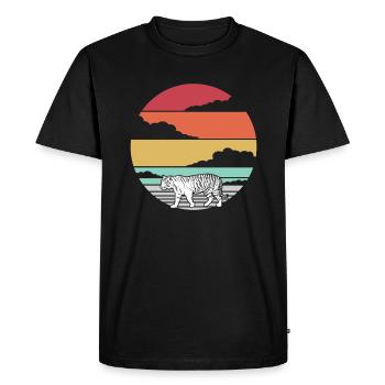 tigre - T-shirt Premium bio Homme - noir - Devant - Nico (187cm)