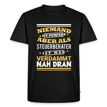 Tax advisor - Men's Premium Organic T-Shirt - black - Front - Nico (187cm)