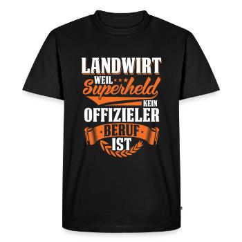 Farmer Tracktor Agriculture cadeau sort Bäu - T-shirt Premium bio Homme - noir - Devant - Nico (187cm)