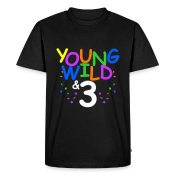 3rd birthday - Men's Premium Organic T-Shirt - black - Front - Nico (187cm)