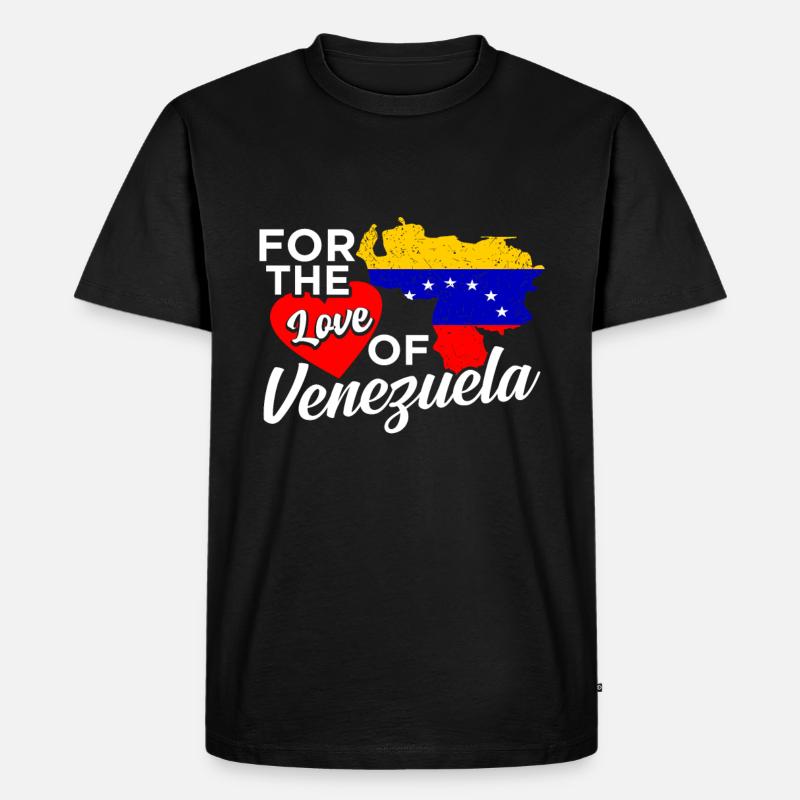 Venezuela - Männer Premium Bio T-Shirt - Schwarz