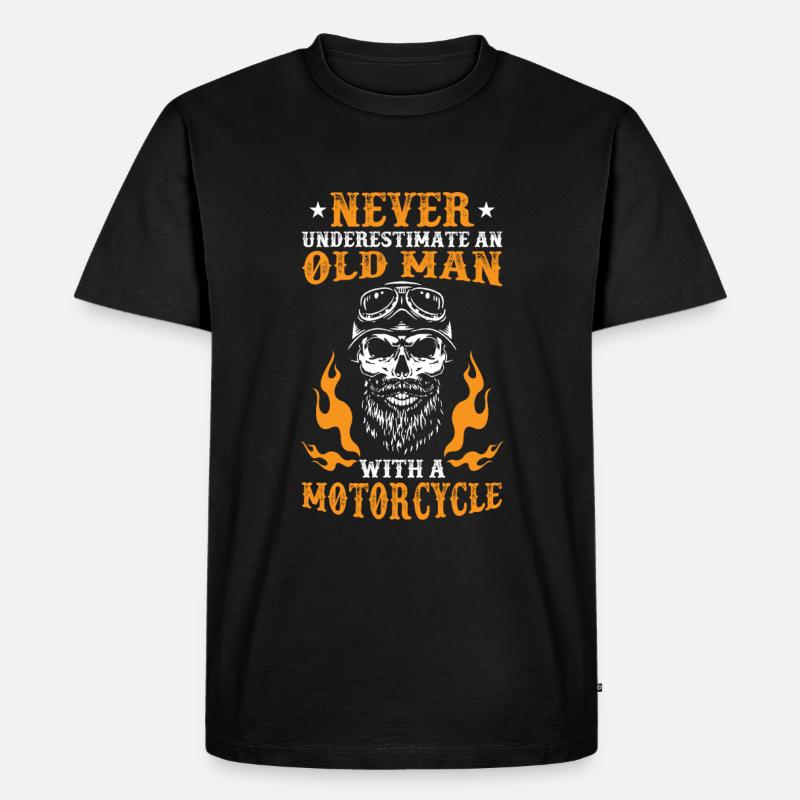 Motorrad - Männer Premium Bio T-Shirt - Schwarz