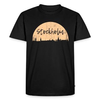 Stockholm - T-shirt Premium bio Homme - noir - Devant - Nico (187cm)