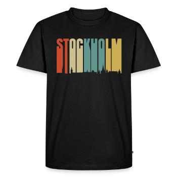 Stockholm - T-shirt Premium bio Homme - noir - Devant - Nico (187cm)
