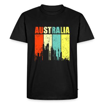 Australie - T-shirt Premium bio Homme - noir - Devant - Nico (187cm)