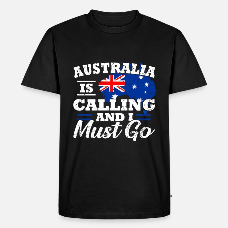 Australien - Männer Premium Bio T-Shirt - Schwarz