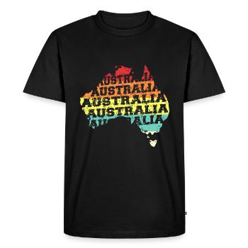 Australie - T-shirt Premium bio Homme - noir - Devant - Nico (187cm)