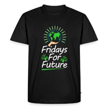 Vendredi pour le futur changement climatique - T-shirt Premium bio Homme - noir - Devant - Nico (187cm)