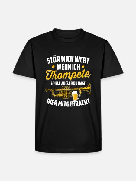Trompete - Männer Premium Bio T-Shirt - Schwarz