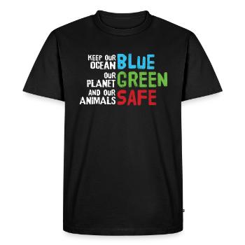 Vendredi pour les futurs dons au sauvetage des changements climatiques - T-shirt Premium bio Homme - noir - Devant - Nico (187cm)