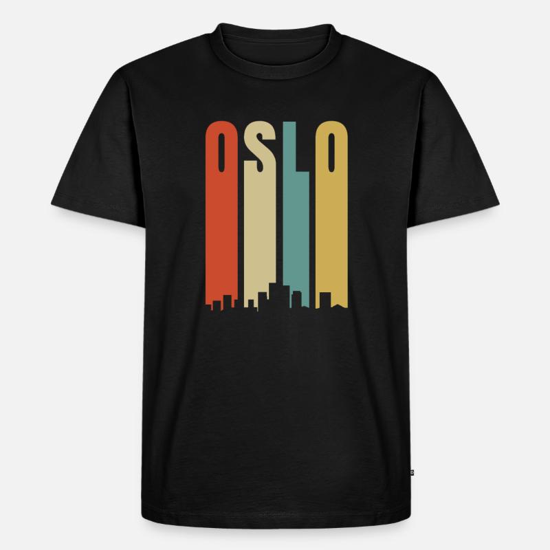 Oslo - Männer Premium Bio T-Shirt - Schwarz