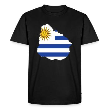 Uruguay - T-shirt Premium bio Homme - noir - Devant - Nico (187cm)