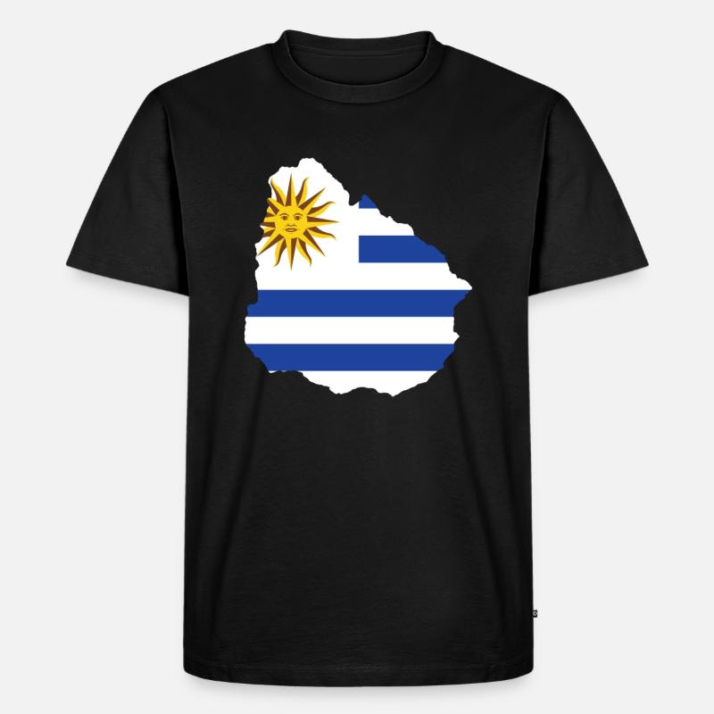 Uruguay - Männer Premium Bio T-Shirt - Schwarz