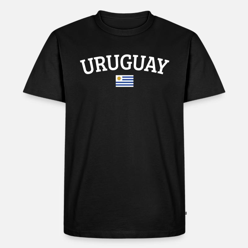 Uruguay - Männer Premium Bio T-Shirt - Schwarz