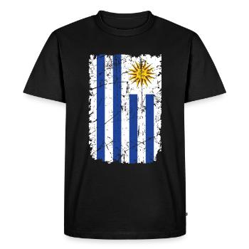 Uruguay - T-shirt Premium bio Homme - noir - Devant - Nico (187cm)