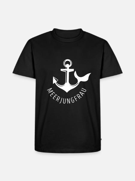 Meerjungfrau - Männer Premium Bio T-Shirt - Schwarz