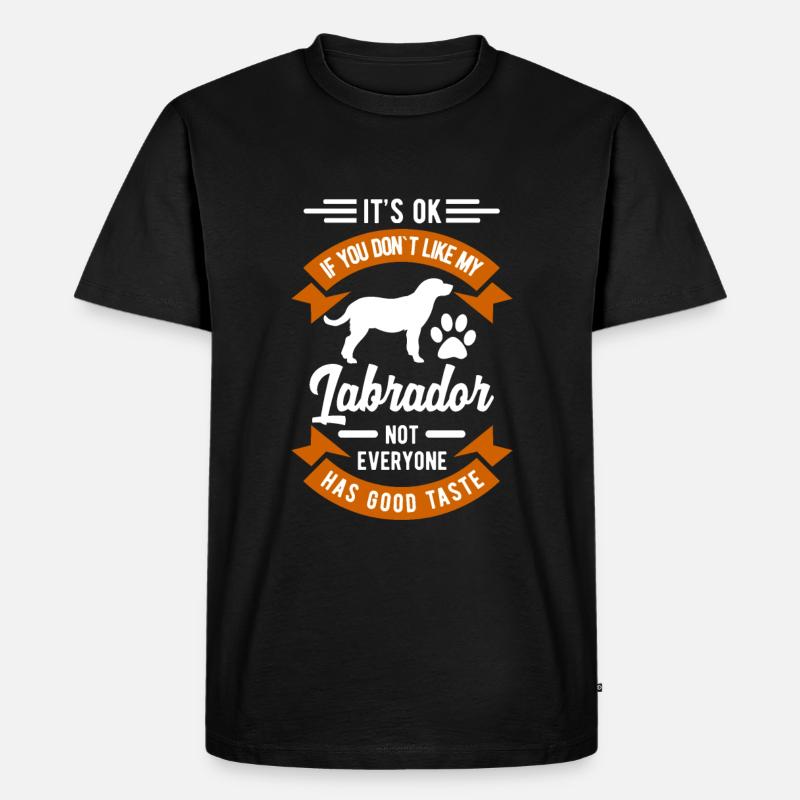 Labrador - Männer Premium Bio T-Shirt - Schwarz